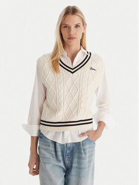 Guess Guess Πουλόβερ V5GR00 Z3FB1 Λευκό Classic Fit