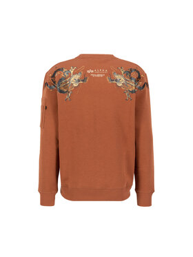 Alpha Industries Alpha Industries Bluza Dragon Embroidery Sweatshirt Brązowy Regular Fit