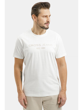 Cross Jeans Cross Jeans T-Shirt 16154-028 Beżowy Regular Fit