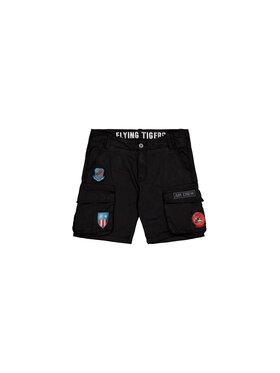 Alpha Industries Alpha Industries Šortky Flying Tigers Short Černá Slim Fit