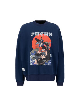 Alpha Industries Alpha Industries Bluza Japan Warrior Sweatshirt Granatowy Relaxed Fit