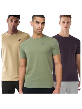 4F 4F Set di t-shirt 4FWSS25TTSHM3956-92S Multicolore Regular Fit