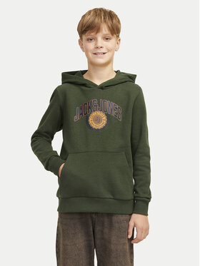 Jack&Jones Junior Jack&Jones Junior Majica dugih rukava Kam Varsity 12266761 Zelena Standard Fit