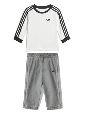 adidas adidas Σετ μπλουζάκι και παντελόνι Denim JW5312 Λευκό Regular Fit