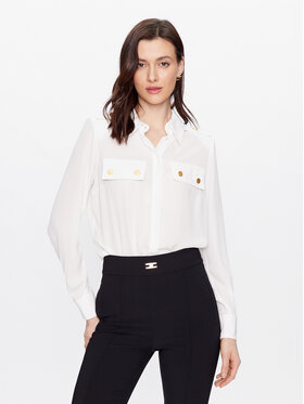 Elisabetta Franchi Elisabetta Franchi Marškiniai CA-046-32E2-V370 Balta Regular Fit