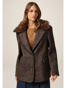 Oltre Oltre Cappotto invernale 8014R001311N0Z2 Marrone Baggy Fit