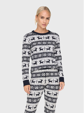 ONLY ONLY Sweater Xmas 15272148 Sötétkék Regular Fit