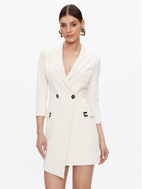 Elisabetta Franchi Elisabetta Franchi Cocktail obleka AB-331-31E2-V500 Écru Regular Fit