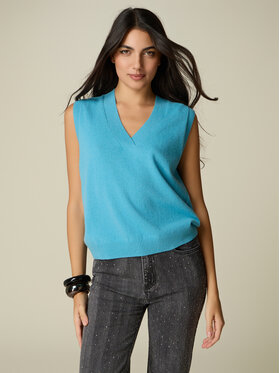 Oltre Oltre Maglione M325J005579N004 Turchese Regular Fit