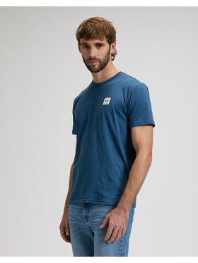 Lee Lee T-shirt WOVEN LABEL TEE Blu Regular Fit