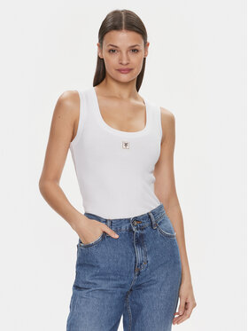 Calvin Klein Top Modal Rib Tank Top K20K206406 Biały Slim Fit 