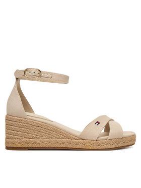 Tommy Hilfiger Tommy Hilfiger Espadryle Mid Wedge Espad X Cross FW0FW09332 Beżowy