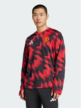 adidas adidas Bluza Manchester United 25/26 Pre-Match Warm Czerwony Regular Fit