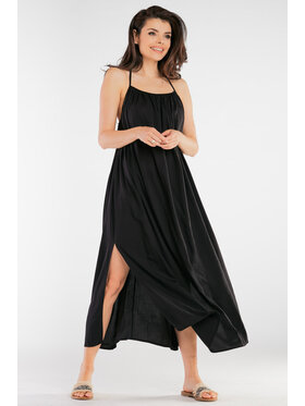 Awama Awama Sukienka letnia A428 Czarny Basic Fit