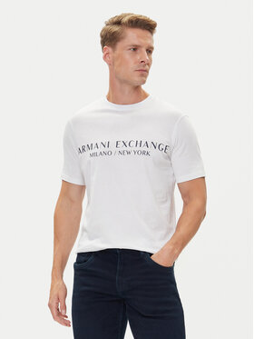 Armani Exchange Armani Exchange T-krekls 8NZT72 Z8H4Z 1100 Balts Slim Fit