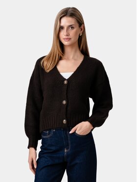 TeeShoppen TeeShoppen Kardigan 'Basic Collection' Brązowy Regular Fit
