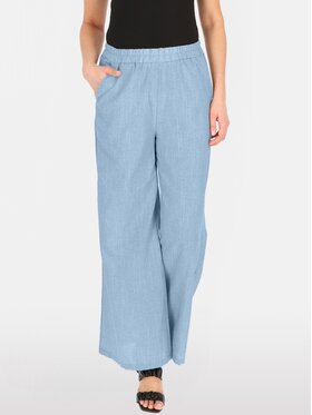 Perso Perso Spodnie damskie PTE252689F Błękitny Regular Fit