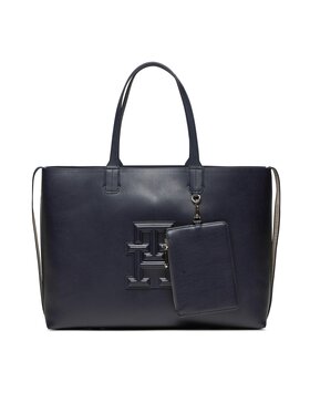 Tommy Hilfiger Tommy Hilfiger Handtasche Iconic Tommy Tote AW0AW15687 Dunkelblau