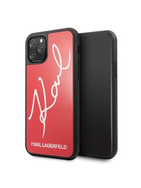 KARL LAGERFELD KARL LAGERFELD Etui na telefon Signature Glitter Czerwony