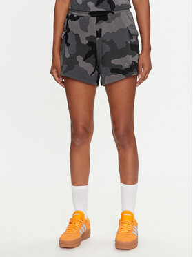 adidas adidas Szorty sportowe Essentials 3-Stripes Camo-Print IX3707 Szary Loose Fit