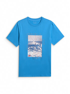 4F 4F T-Shirt BEACHWEAR Niebieski Regular Fit
