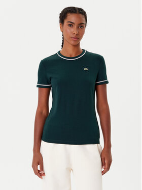 Lacoste Lacoste Tričko TF5289 Zelená Slim Fit