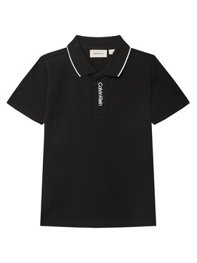 Calvin Klein Jeans Calvin Klein Jeans Polo marškinėliai Embro Logo IB0IB02542 D Juoda Regular Fit