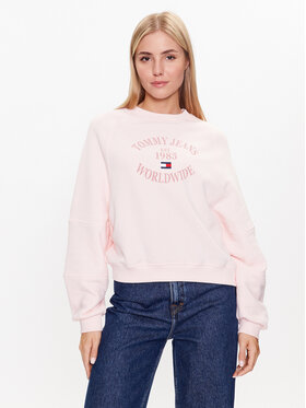Tommy Jeans Tommy Jeans Felpa DW0DW16137 Rosa Relaxed Fit