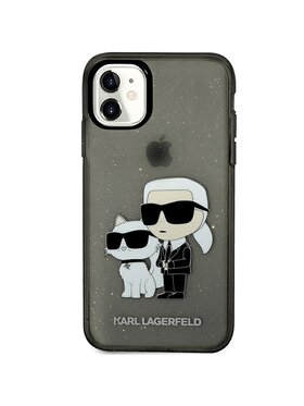 KARL LAGERFELD KARL LAGERFELD Etui na telefon Choupette Glitter Czarny
