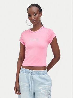 Juicy Couture Juicy Couture Marškinėliai JCWCT226326 Rožinė Slim Fit