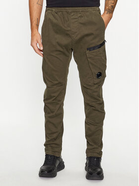 C.P. Company C.P. Company Bavlnené nohavice 15CMPA111A 005529G Zelená Regular Fit
