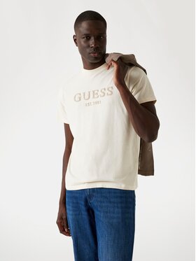 Guess Guess T-Shirt 175665 Beżowy Classic Fit