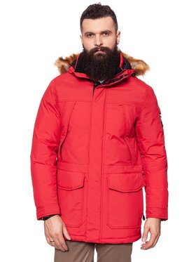 Wrangler Wrangler Kurtka zimowa PARKA H.R. RED Czerwony Regular Fit