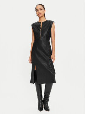 Bruuns Bazaar Bruuns Bazaar Bőr ruha Agathea BBW4183 Fekete Slim Fit