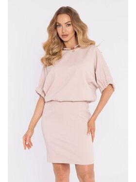 Made of Emotion Made of Emotion Abito da cocktail M904 Beige chiaro Oversize