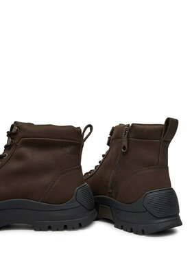 Calvin Klein Gležnjače Hybrid Wp Boot Laceup Rebellious YM0YM01077 Smeđa