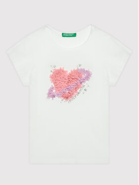 United Colors Of Benetton United Colors Of Benetton Marškinėliai 3I1XG101W Balta Regular Fit