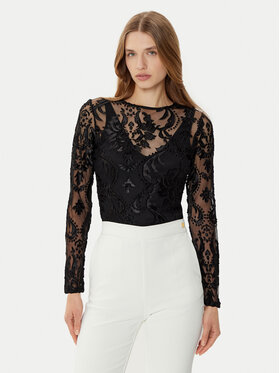 Morgan Morgan Bluză 242-TENDRE Negru Slim Fit