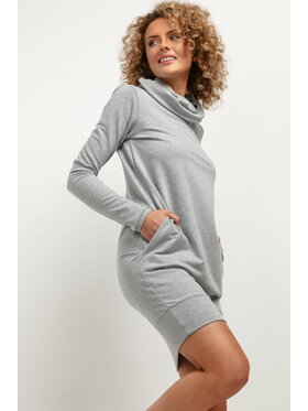 Tessita Tessita Sukienka codzienna T376 Szary Straight Fit