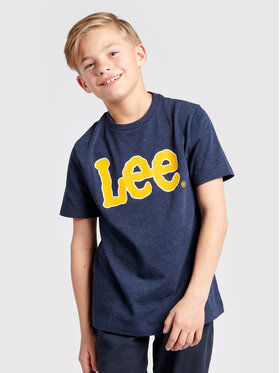 Lee Lee T-Shirt LEE0042 Granatowy Regular Fit
