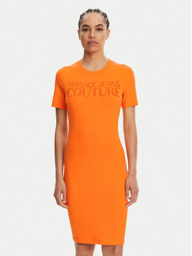 Versace Jeans Couture Versace Jeans Couture Kleid für den Alltag 78HAOS04 Orange Slim Fit