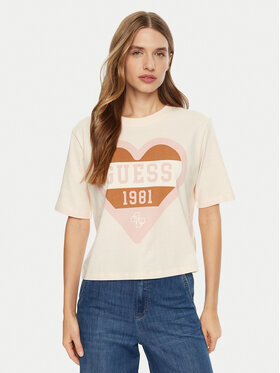 Guess Guess Póló V5RI01 I3Z14 Ekru Regular Fit