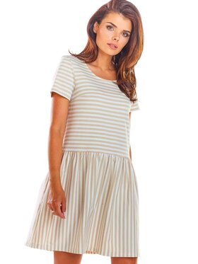 Infinite You Infinite You Sukienka letnia M205 Beżowy Basic Fit