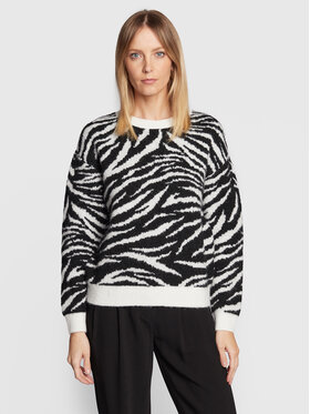 NAF NAF NAF NAF Sweater Mzebra THNU53 Fekete Regular Fit