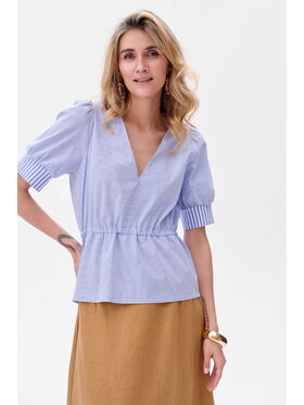blue shadow blue shadow Bluzka Alie Niebieski Regular Fit