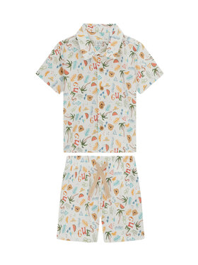 Guess Guess Completo camicia e pantaloncini I6GG09 WO730 Crema Regular Fit