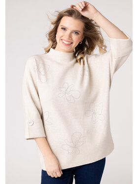 QUIOSQUE QUIOSQUE Sweter QUIOSQUE 6VD004132 Beżowy Regular Fit