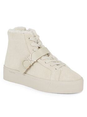 Calvin Klein Calvin Klein Сникърси Fltfrm Cupsole Ht W/Hw Sue Wl HW0HW01819 Бежов