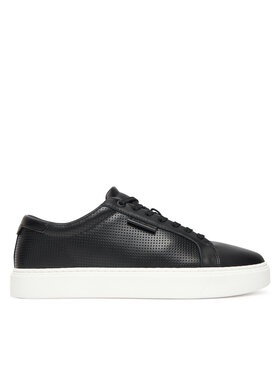 Calvin Klein Calvin Klein Sneakersy Clean Cup Low Laceup Perf Lth HM0HM01870 Czarny