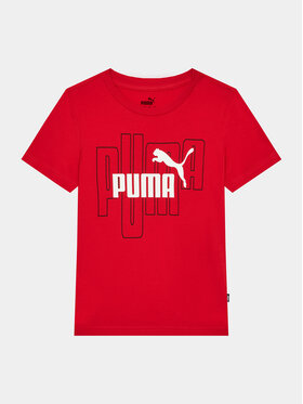 Puma Puma T-Shirt Graphics No.1 Logo 676823 Červená Regular Fit